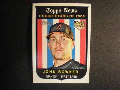 2008 Topps Heritage Giants John Bowker Card # 681 - Image 1 of 2
