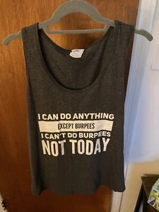 Graues Herren-Trainingstanktop "I Can Do Anything Except Burpees" - Größe L - Bild 1 von 6