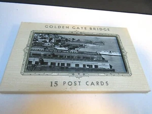 1936 Golden Gate Bridge 15 Real Photos Postcards in Folder Mint Cond. Unused - Imagen 1 de 10