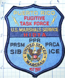 PUERTO RICO FUGITIVE TASK FORCE U.S. MARSHALS SERVICE POLICE DEPT PATCH - Picture 1 of 2