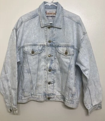 Vintage Guess American Cut Classic Style Sz M Made In USA Denim Jean Jacket - Image 1 of 4
