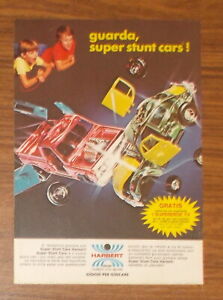 Vintage 1980 Kenner Harbert Crazy Stunt Cars playset Print Ad advert #1 Italian