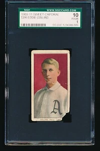 1909 T206 Sweet Caporal EDDIE COLLINS SGC 1 - Picture 1 of 2