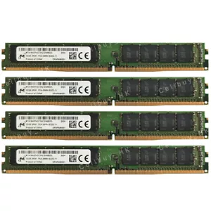 Micron 128GB 4X32GB DDR4-21300E 2666MHZ VLP ECC Unbuffered UDIMM Server Memory - Picture 1 of 5