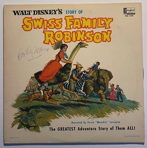 🌟 Seltene Disney Dorothy McGuire signierte Schweizer Familie Robinson erzählte Geschichte LP 🌟 - Bild 1 von 5