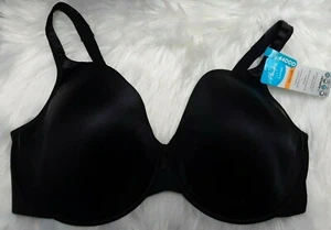 PLAYTEX Love my Curves Incredibly SMOOTH T-Shirt UNDERWIRE Bra 4848 Black 44DDD - Picture 1 of 6