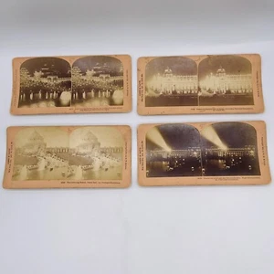 Stereograph Fotos Lot 4 Karten Ausstellung Louisiana Kauf Pan American Kil - Bild 1 von 13