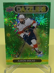 21-22 AARON EKBLAD #DZ-73 Florida Panthers UD Series 2 DAZZLERS Green - Imagen 1 de 2