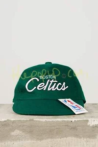 Vintage 90's NBA Japan Boston Celtics 'Wool Script' Snapback Hat Green - Picture 1 of 5