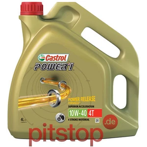 4 LITER ORIGINAL CASTROL POWER1 4T 10W-40 MOTORRAD-ÖL MOTORÖL API SN | JASO MA-2 - Bild 1 von 1