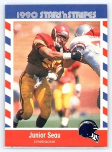 1990 Fleer Stars 'n Stripes - #84 Junior Seau (RC) Rookie - Picture 1 of 2
