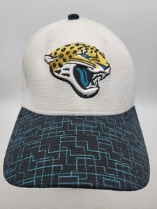 Jacksonville Jaguars New Era 39thirty S/M Fitted Hat white/teal/black *see pics - Picture 1 of 13