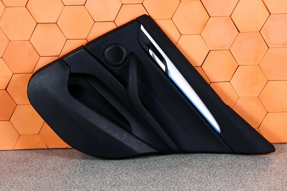 BMW X2 F39 PORTE ARRIÈRE DROITE PANNEAU DE CARTE GARNITURE FILETAGE BLEU - Photo 1/4