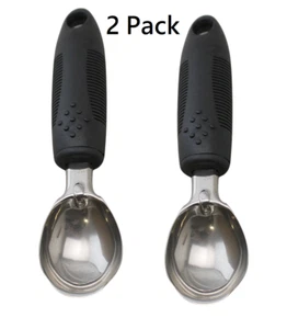 2 pack Ice Cream Scoop Dipper Stainless Steel Super Grip Dishwasher Safe 8.25" - Picture 1 of 5