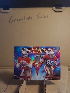 2021 Panini Playoff PRIZM Thunder & Lightning # TL-7 Joe Montana Jerry Rice - Picture 1 of 2