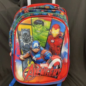 Avengers 3DRolling Backpack, 3D Insulated Lunch Bag & Pencil Case 3 Piece Set - Picture 1 of 8