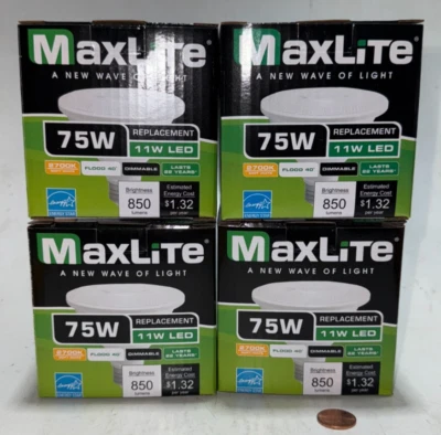 Set Of 4! LED Flood Light Bulbs 11W - Image 1 of 4