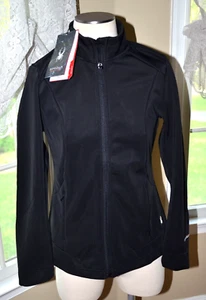 Spyder Womens Active Jacket Full Zip Black Fleece Lined Size M Medium SP867 - Picture 1 of 16