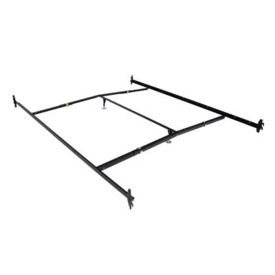 Hollywood Bed Frame Adjustable Bedframe Hook-On-Headboard/Footboard Metal Black - Image 1 of 4
