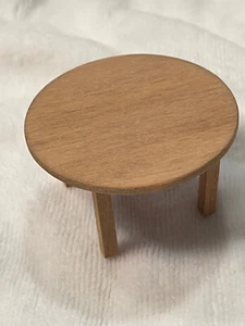 Round Table wood, Vintage New miniature dollhouse 1/2" - Picture 1 of 7