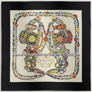 2025 Sallys 18 Momme Twill Silk Wrap Scarf Saddle Floral Print Square Shawl 35" - Picture 1 of 76