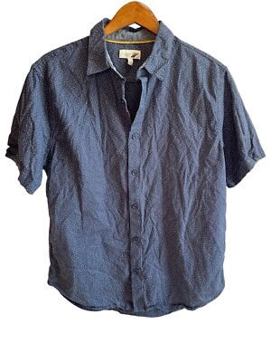 Fundamental Coast Short Sleeve Button Front Shirt Men's Large Linen Cotton Blend - Image 1 of 4