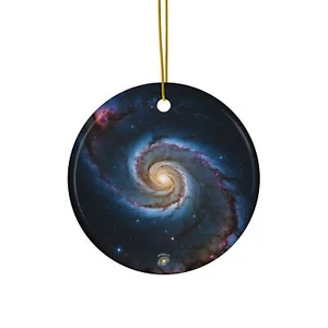 Spiral Galaxie Keramik Ornament - 2-seitiger Druck - Bild 1 von 3