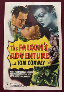 FALCON'S ADVENTURE POSTER 1946 TOM CONWAY EDWARD BROPHY ONE SHEET - Picture 1 of 6