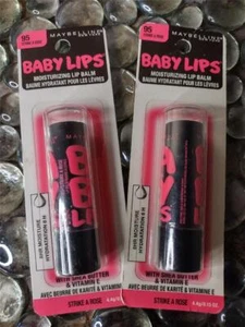 Lot of 2 Maybelline Baby Lips Lip Balm # 95 STRIKE A ROSE NEW - Picture 1 of 1