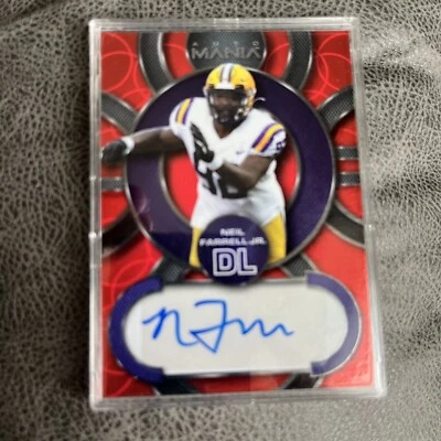 Neil Farrell Jr. 2022 Wild Card Auto Mania Red circles Las Vegas Raiders - Image 1 of 2