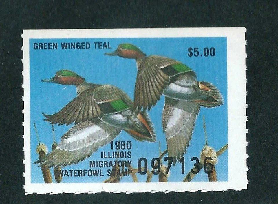 ILLINOIS STATE DUCK  #6 -  MINT NEVER HINGED   -   SCV: $100.00 - Image 1 of 1