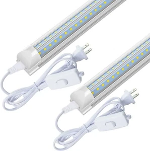 2~10 Pack T8 LED Tube Light Bulb 2FT 24W 6500K Ceiling Garage Shop Light Fixture - Picture 1 of 8