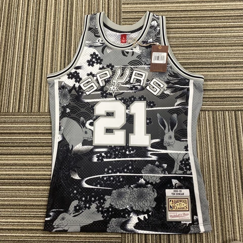 NEW MITCHELL AND NESS TIM DUNCAN SAN ANTONIO SPURS SWINGMAN JERSEY LARGE $155 Cover