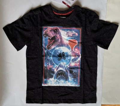 Universal Studios, Инопланетянин, Парк Юрского периода, Назад в Будущее, Рубашка Jaws Размер 4/5 НОВАЯ - Изображение 1 из 2