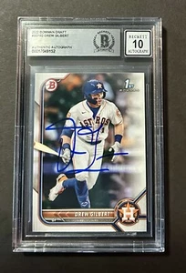 2022 1st Bowman Draft #BD152 Drew Gilbert Mets RC BAS Beckett Signed 10 Auto 152 - Imagen 1 de 3
