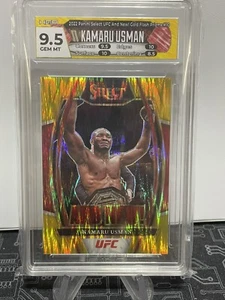 2022 PANINI SELECT UFC KAMARU USMAN AND NEW GOLD FLASH 10 /10 BOOKEND HGA 9.5🔥 - Picture 1 of 3