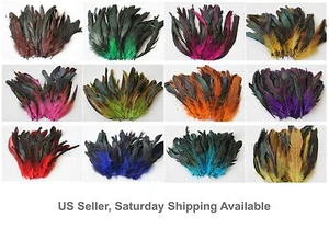 16 g (0,6 oz) 6-8" medio bronce Schlappen coque plumas de gallo, 10 + colores a elegir - Imagen 1 de 15