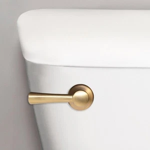 Manico scarico WC universale Korky stile semplice solido decorativo oro spazzolato - Foto 1 di 6