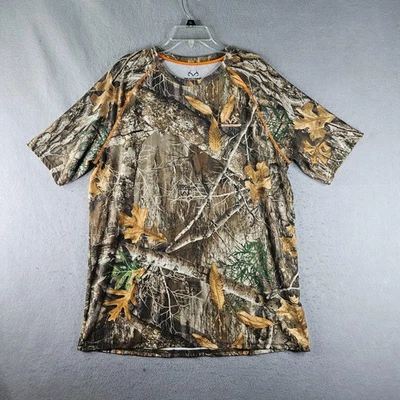 Realtree Edge Camo Shirt Mens Extra Large 46 to 48 Green Brown Camo Hunting - Image 1 of 4