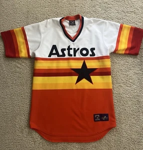 Houston Astros Jersey Majestic Cooperstown Collection Large Preowned small stain - Picture 1 of 7