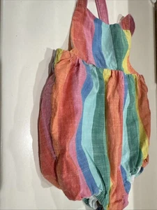 Mameluco burbuja colorido manga 2T Hanna Andersson niña pequeña - Imagen 1 de 4