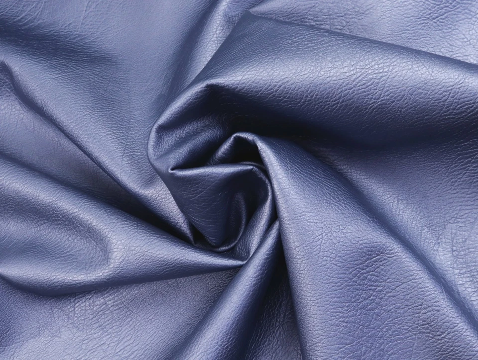 LEDERIMITAT Vintage Stoff weich strukturiert Jacke Rock RAUCHBLAU EUR 21,98/m - Bild 1 von 1