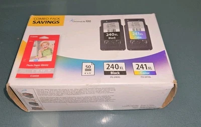 NEW Canon ChromaLife 100 PG-240XL CL-241XL INK  + Glossy Photo Paper Combo Pack - Image 1 of 3