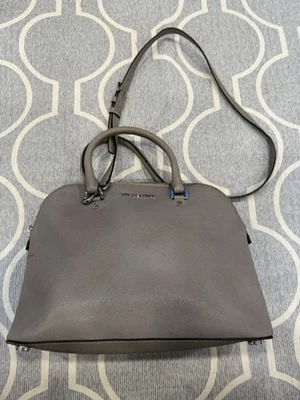 RARO DE COLECCIÓN Michael Kors Gris Cuero Bolso Cartera Monedero Conjunto Usado Foto 1 de 4