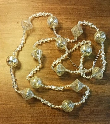 Glass beads and balls garland, Christmas decoration - Image 1 of 2