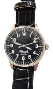 Kienzle Aviator Herren Armband-Uhr Quarz kunst Lederband neue Batterie 068.11 - Bild 1 von 7