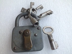 Vintage - altes - ABUS Vorhängeschloss mit unterschiedlichen Schlüsseln - MG 45 - Picture 1 of 12