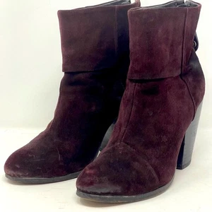 Rag & Bone Newberry Brown Suede Heeled Ankle Boot - Picture 1 of 11