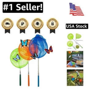Extendable Telescopic Butterfly Nets in 3 Colors - Ultimate Outdoor Fun Pack - Picture 1 of 8