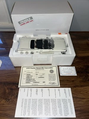 1959 Pontiac Bonneville Convertible - The Danbury Mint 1/24 RARE & NEW Die-cast - Image 1 of 4